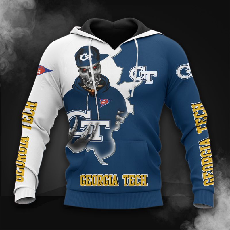 Georgia Tech Yellow Jackets Skull Hoodie - Tradition, Reimagined